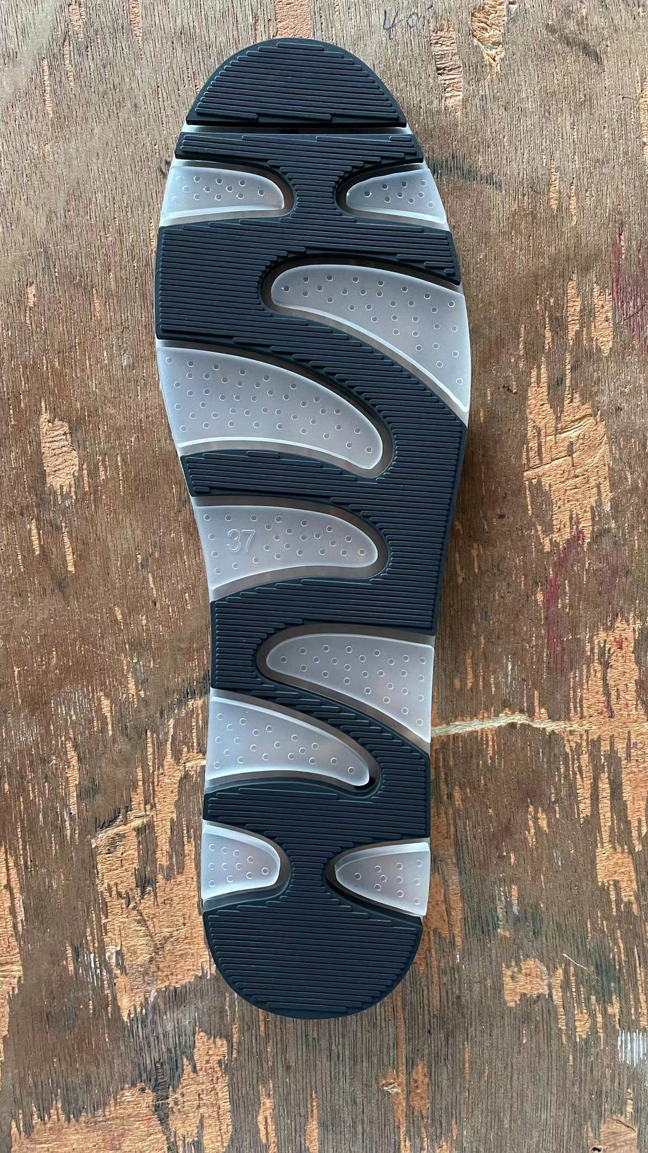 Custom PVC drip-molded footwear sole example