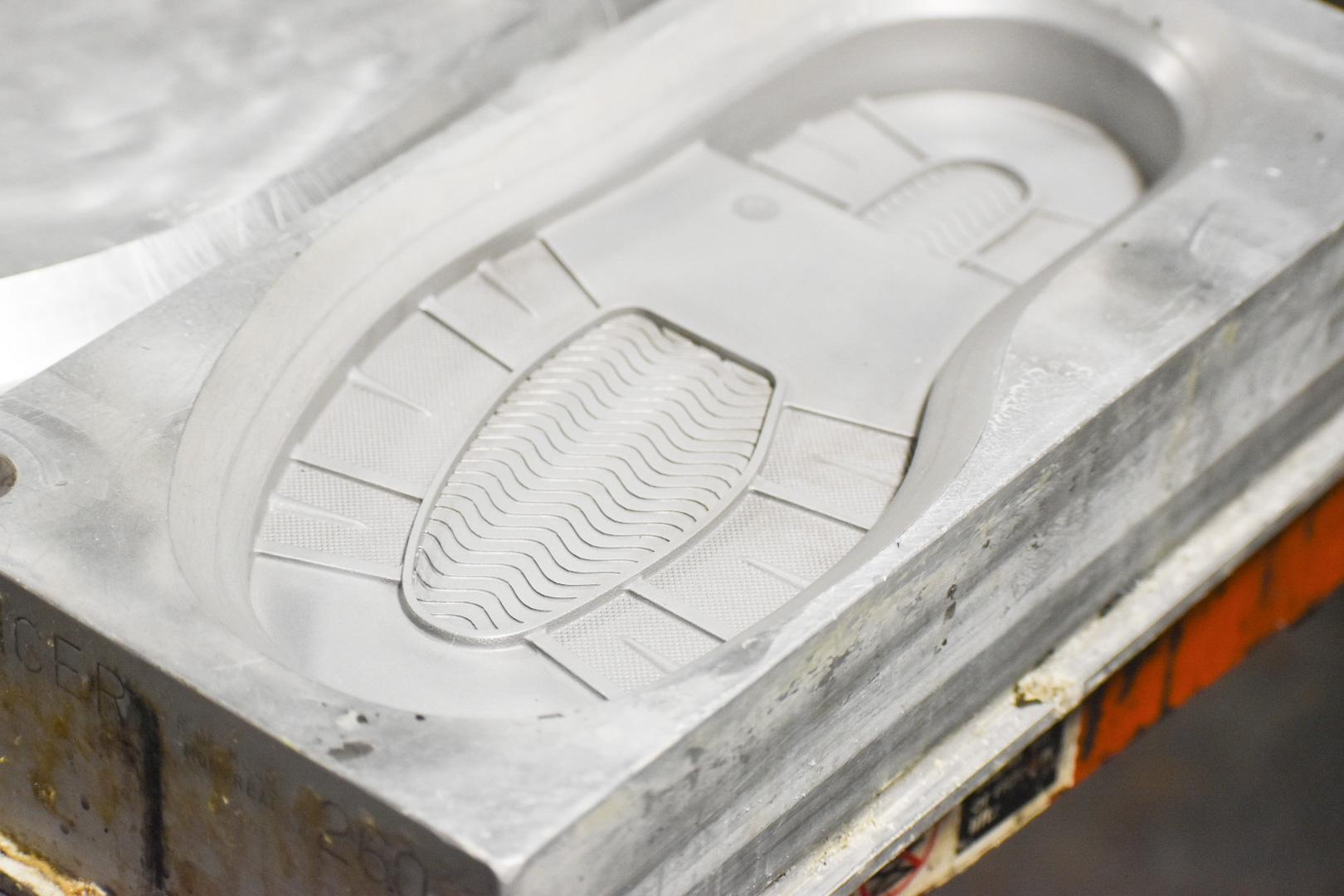 Custom outsole design and footwear branding example