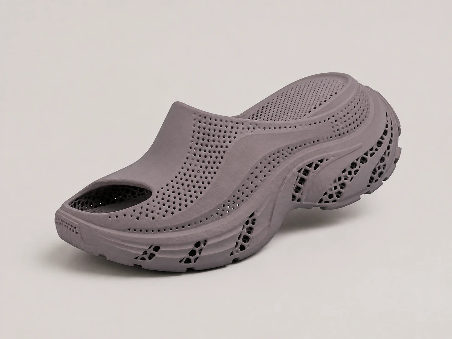 TX-5003 catalog sample reference - retouched 3D printed open-toe shoe
